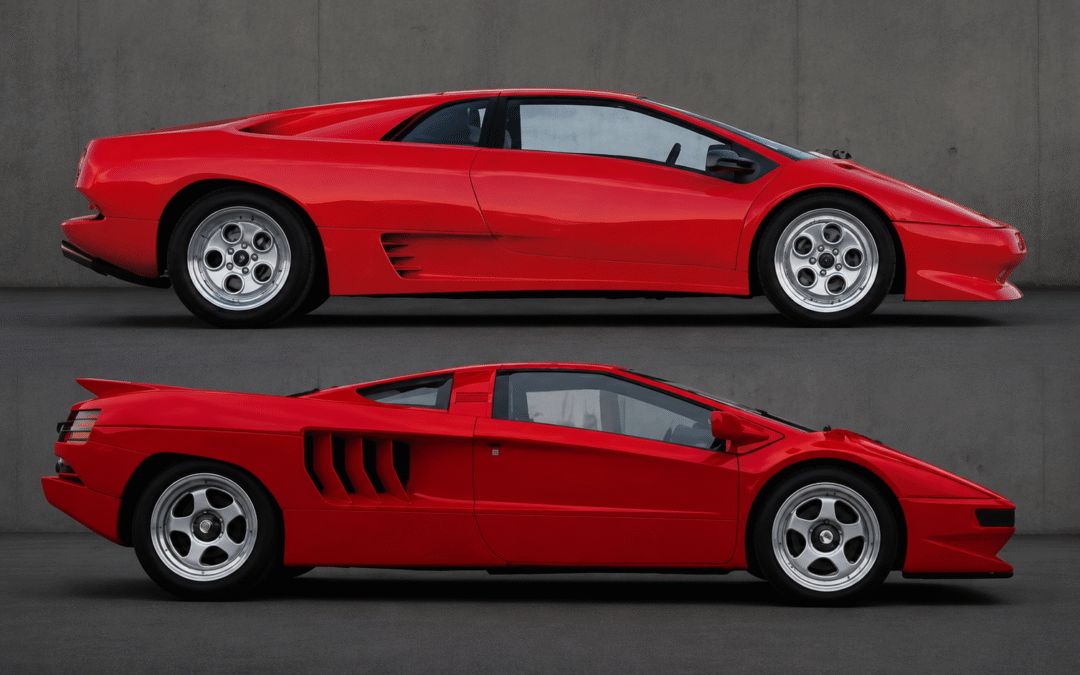 GANDINI DISEÑÓ EL MISMO AUTO PARA DOS MARCAS DISTINTAS: LAMBORGHINI Y CIZETA